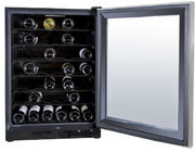 China Glastür-Schwarz-elektrische Wein-Kühlvorrichtung Flaschen Stroage 150 Liter-52 Firma
